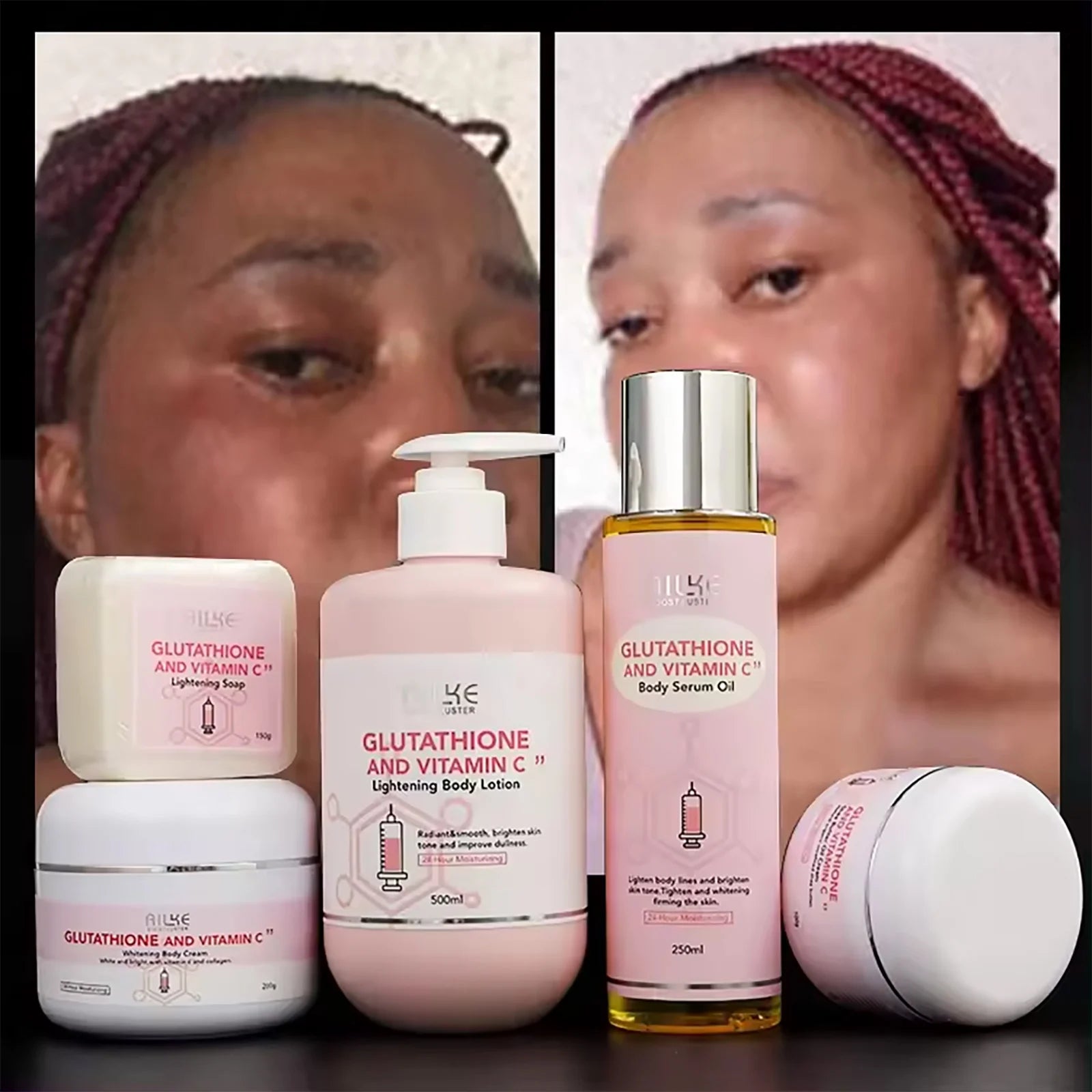 ailke whitening moisturizing korean facial and body lotion reduce melanin wrinkles vitamin c dark spot remover skin care cream