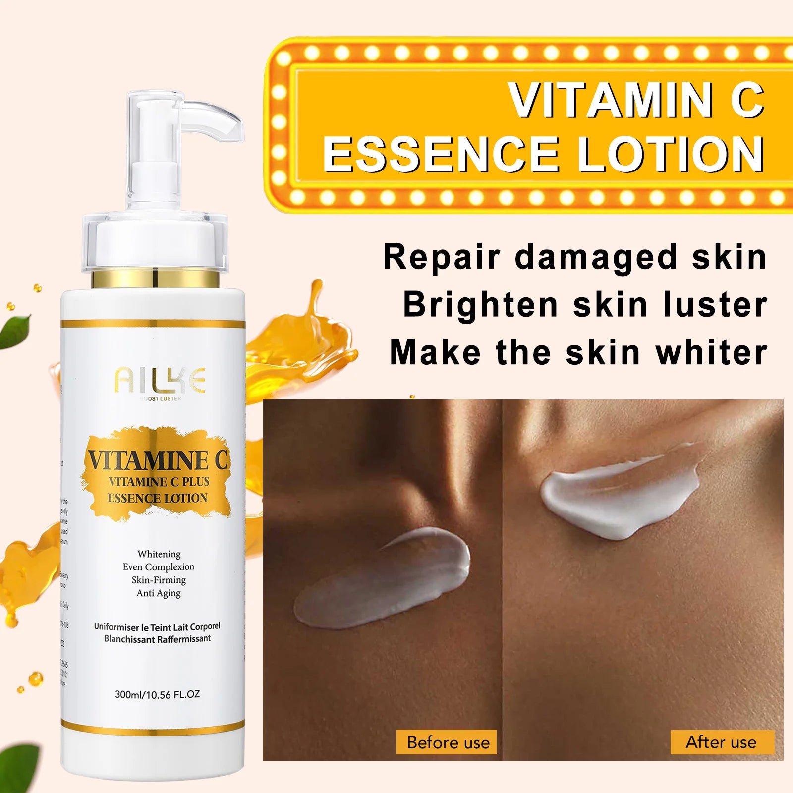 ailke vitamin c skin care lightening body lotion even skin tone cream regenerae serum