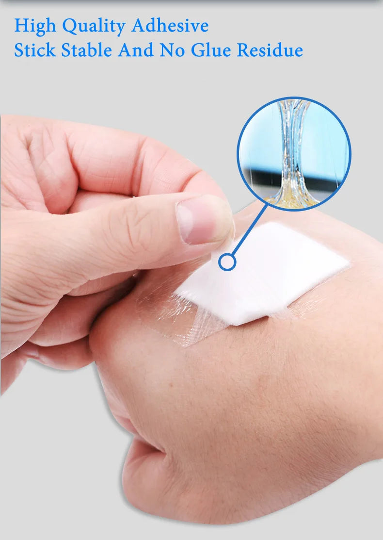 5pcs bordered guaze pad sterilized wound dressing waterproof adhesive wound plaster bandage sticker home travel first aid kit 1