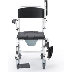 OasisSpace Shower Commode Wheelchair 300LB Waterproof Shower Chair with Wheels, Rolling Shower Chair with Swing Away Footrests All Care Store