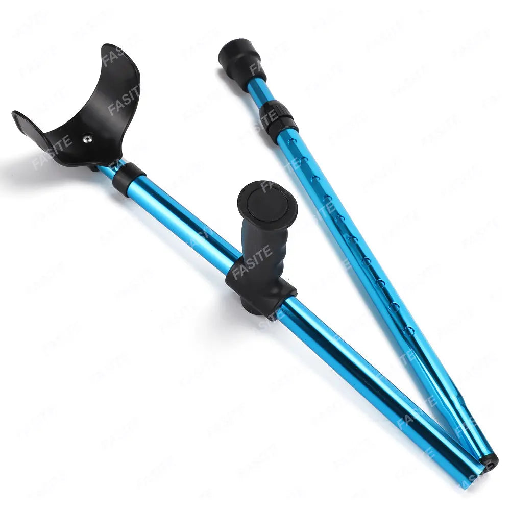 portable folding walking stick adjustable telescopic underarm cane crutch for seniors disabled trekking hiking poles canes care