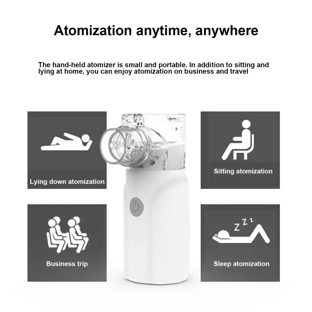 atomizer usb portable handheld silent piezo nebulizer adult humidifier mist sprayer facial steamer perfect for home office