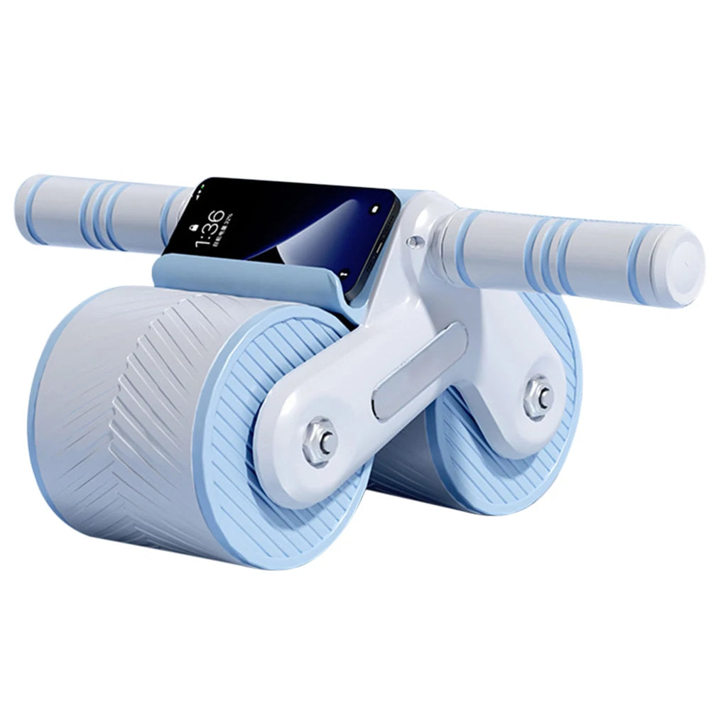 abdominal wheel exerciser dual wheel design ab slider roller automatic rebound anti slip home gym fitness equipment 1