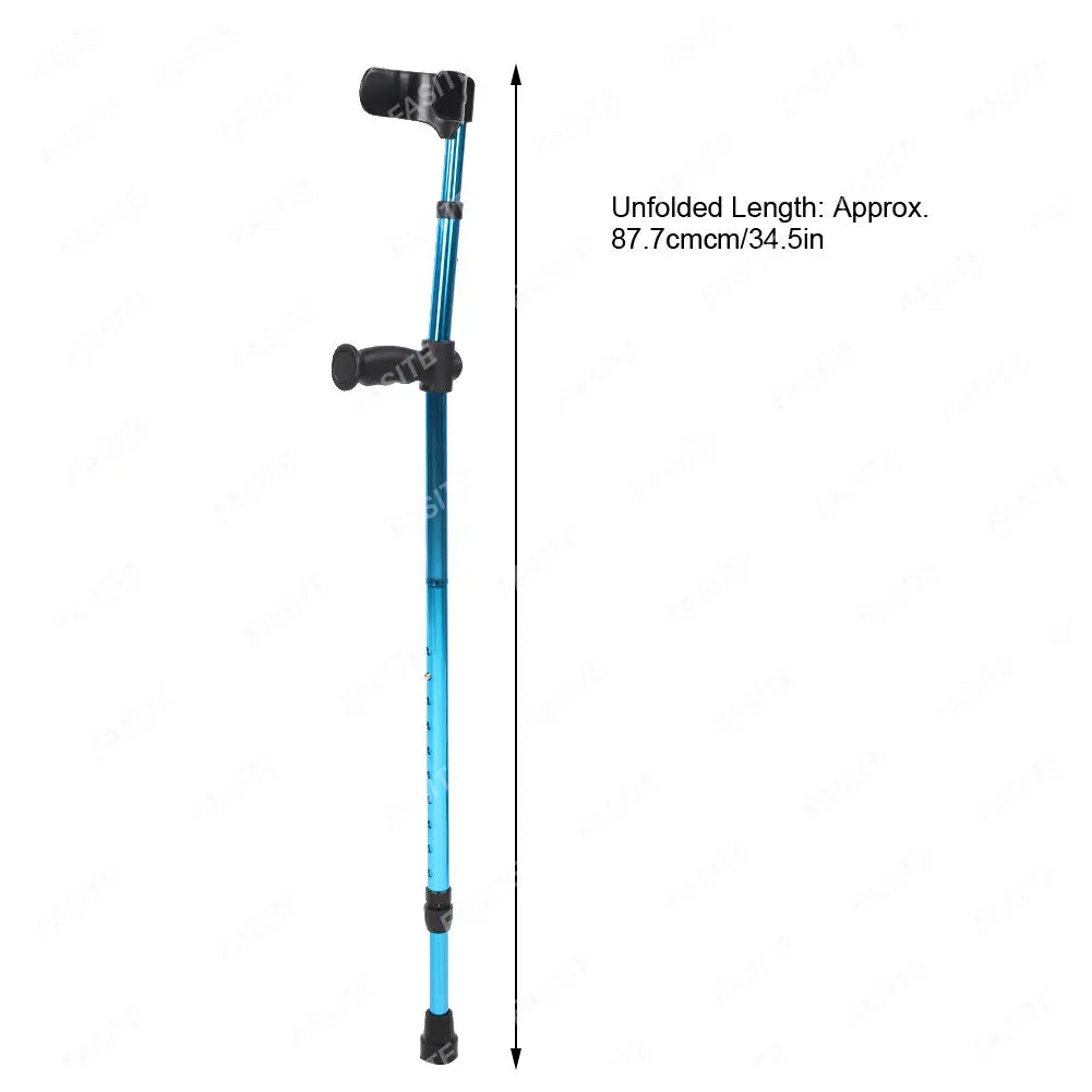 portable folding walking stick adjustable telescopic underarm cane crutch for seniors disabled trekking hiking poles canes care