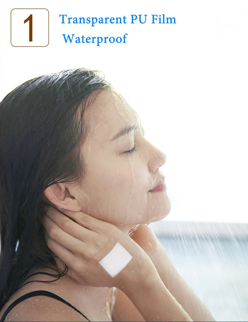 5pcs bordered guaze pad sterilized wound dressing waterproof adhesive wound plaster bandage sticker home travel first aid kit 2