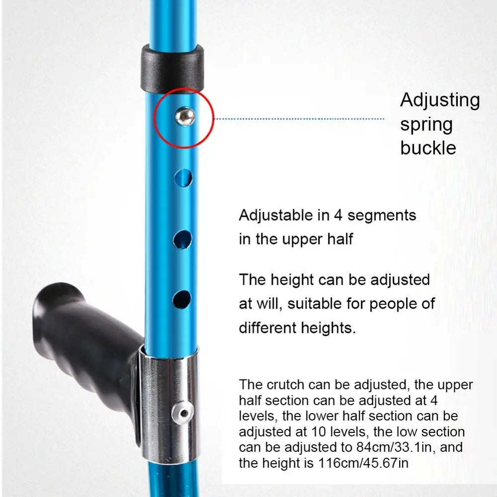 portable folding walking stick adjustable telescopic underarm cane crutch for seniors disabled trekking hiking poles canes care