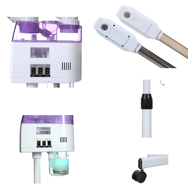 2 in 1 hot and cold nano mist facial sprayer ozone face steam machine sauna facial steamer spa
