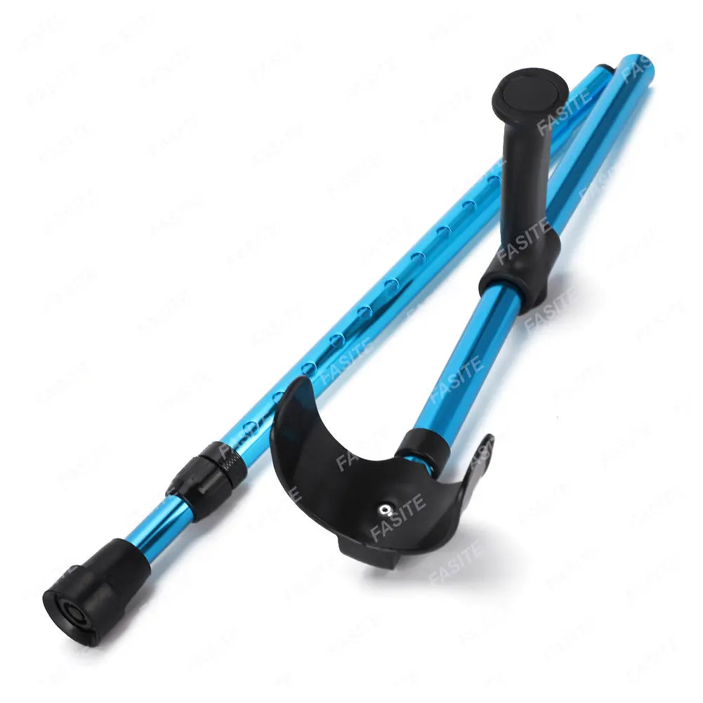 portable folding walking stick adjustable telescopic underarm cane crutch for seniors disabled trekking hiking poles canes care