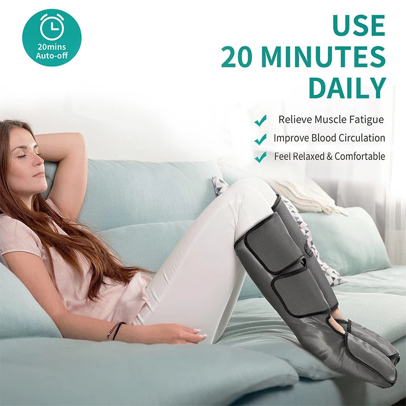 nekteck foot legs air compression massager calf wraps massage for blood circulation and relaxation physical massage boot
