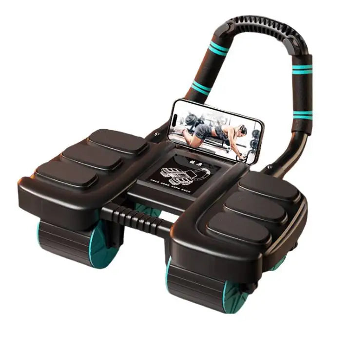 abdominal wheel exerciser six wheel design slider abdominal workout wheel automatic rebound antislip home gym fitness equipment