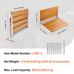 VEVOR Folding Shower Seat Space Saving