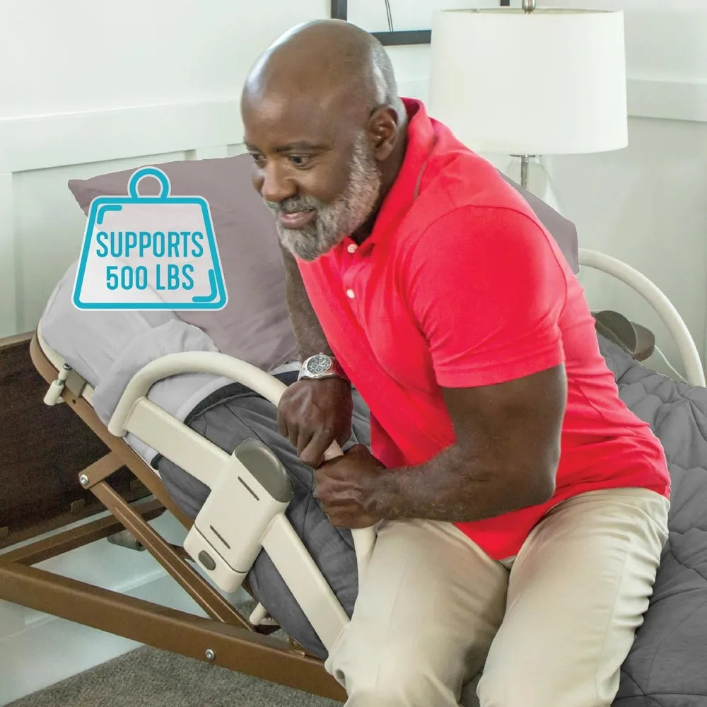 stander ez click bed handle hospital bed rail safety assist medical rail for seniors long term care for elderly set of 2