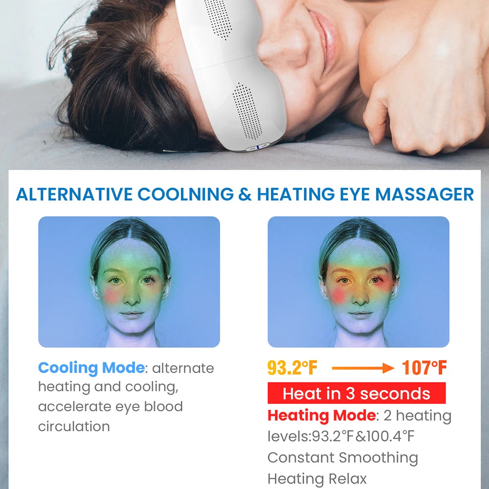 eye massage instrument vibration hot compress soothing visual eye moisturizer intelligent bluetooth adult eye mask eye protector