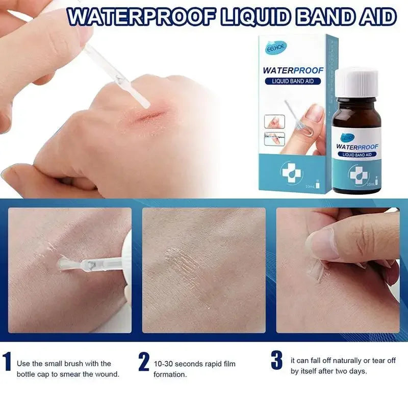 breathable and waterproof wound healing gel liquid bandage wound patch liquid band aid spray wound hemostatic glue 1