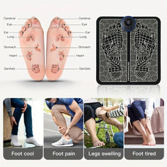 electric usb charging foot massage mat relaxes foot acupoint massage mat improves blood circulation 8 modes 19 level relaxation