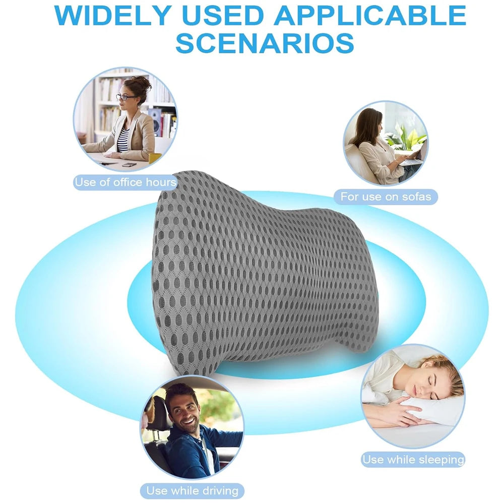 lumbar support pillow memory foam lumbar pillow with adjustable strap for backpain relief ideal back pillow for car office chair