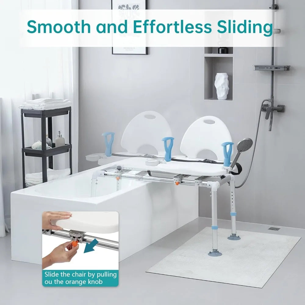 Heavy Duty Sliding Shower Chair