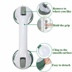 safety shower handle grab bars grip dual locking safety suction cups anti slip support medical assist toilet bathroom