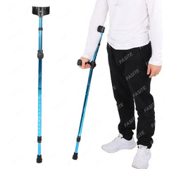portable folding walking stick adjustable telescopic underarm cane crutch for seniors disabled trekking hiking poles canes care