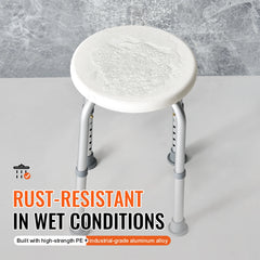 vevor shower chair for inside shower adjustable height shower stool non slip bench bathtub seat for elderly disabled adults