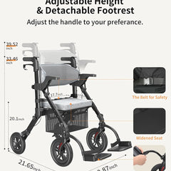 Rollator Walkers for Seniors with Seat