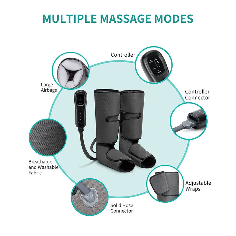 nekteck foot legs air compression massager calf wraps massage for blood circulation and relaxation physical massage boot