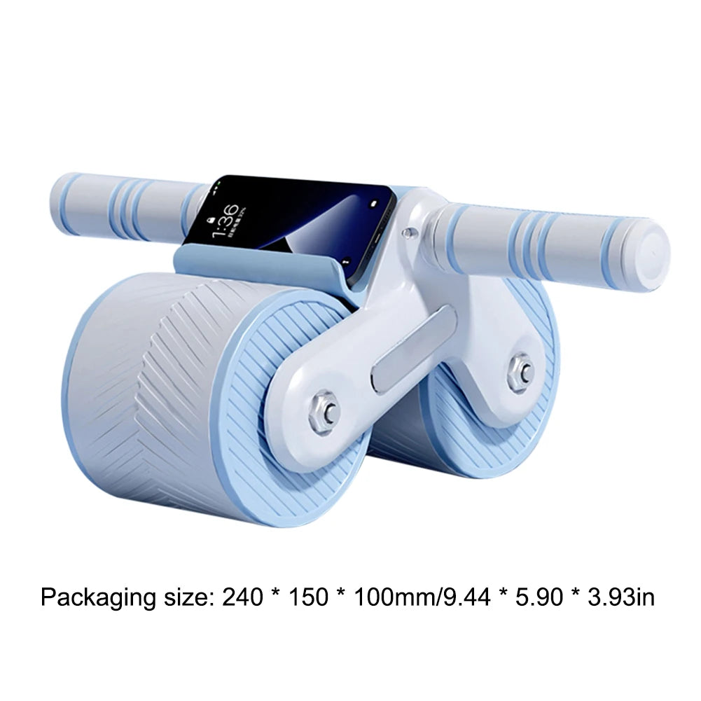 abdominal wheel exerciser dual wheel design ab slider roller automatic rebound anti slip home gym fitness equipment 1
