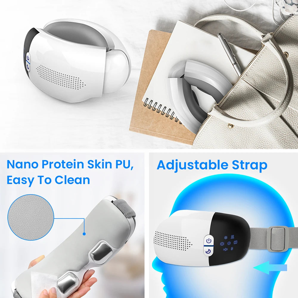eye massage instrument vibration hot compress soothing visual eye moisturizer intelligent bluetooth adult eye mask eye protector