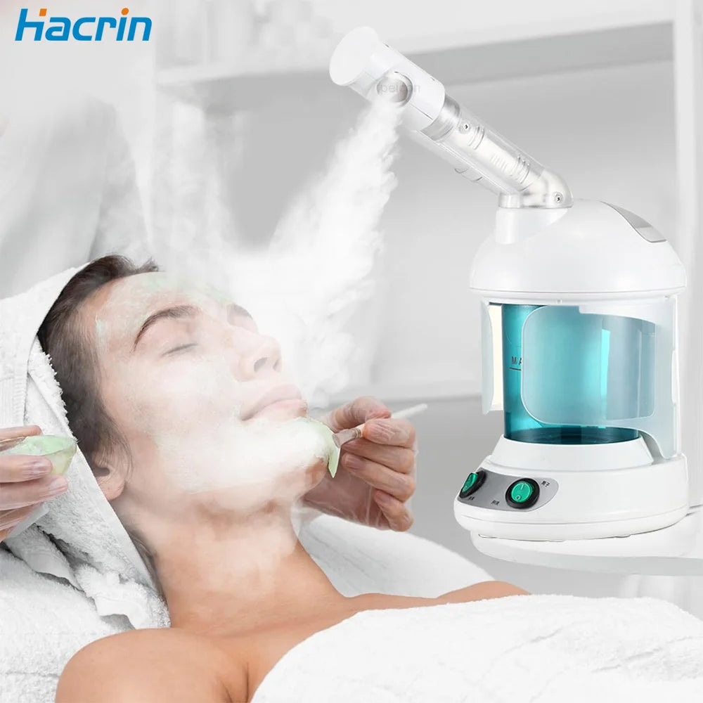 Facial Steamer Facial Hot Spray Steamer With Extendable Arm Steaming Warm Mist Humidifier for Face Spa Moisturizing Home Salon