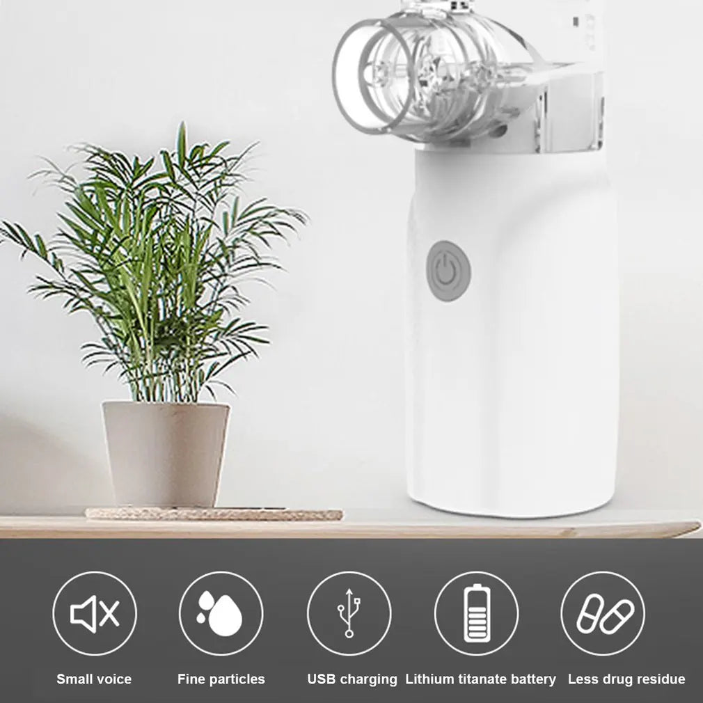 atomizer usb portable handheld silent piezo nebulizer adult humidifier mist sprayer facial steamer perfect for home office