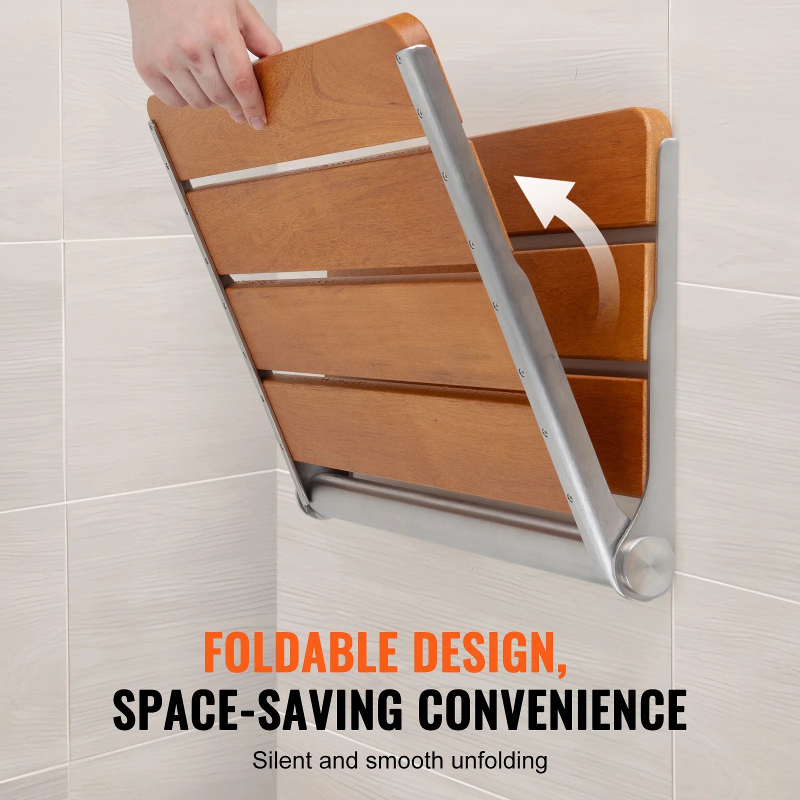 VEVOR Folding Shower Seat Fold Up