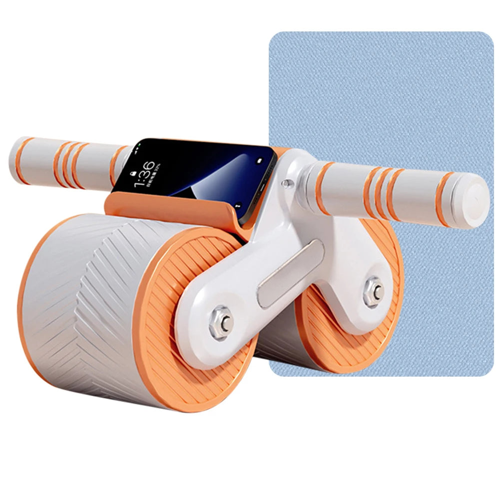 abdominal wheel exerciser dual wheel design ab slider roller automatic rebound anti slip home gym fitness equipment 1