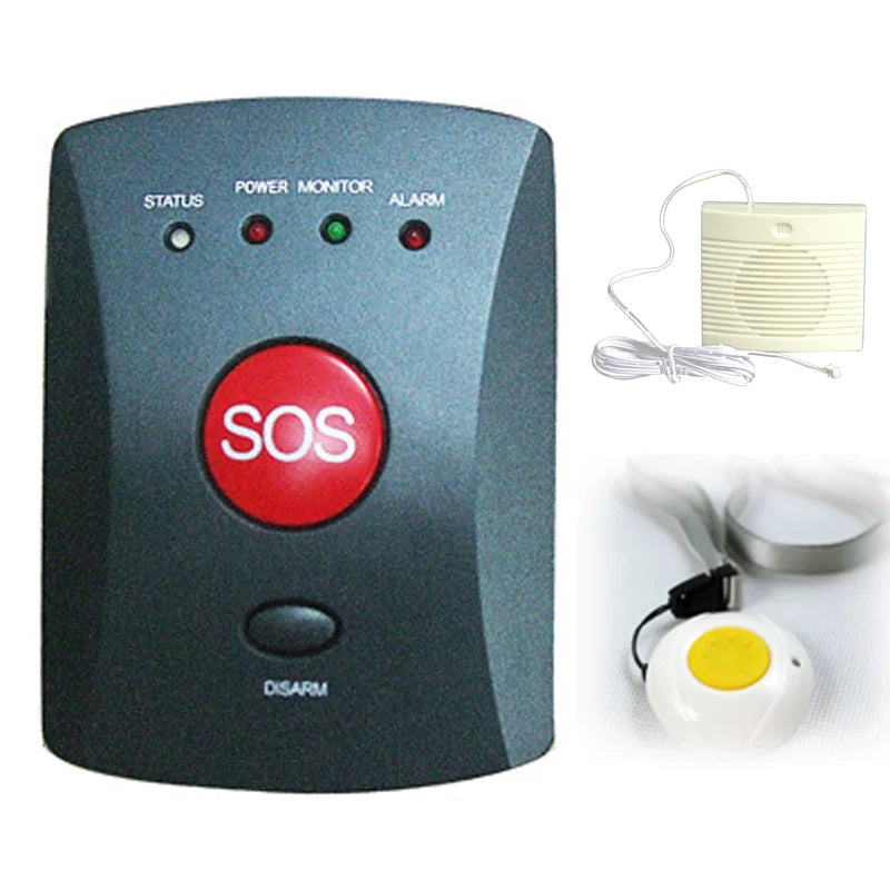 emergency calling gsm panic system for the senior elderly people care with speaker sos button optional