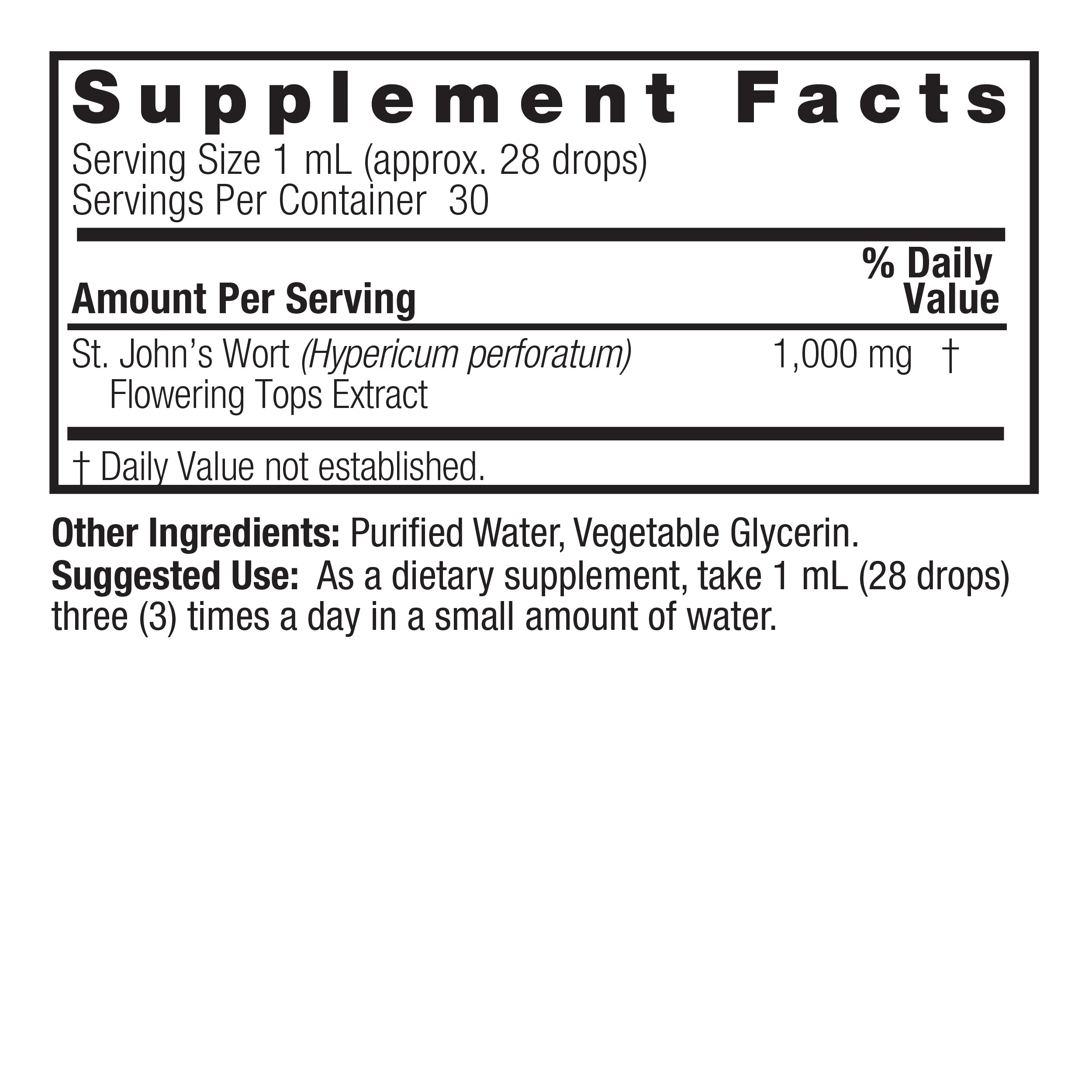 Nature's Answer - St John's Wort Young Flowering Tops Alcohol Free - 1 Fl Oz