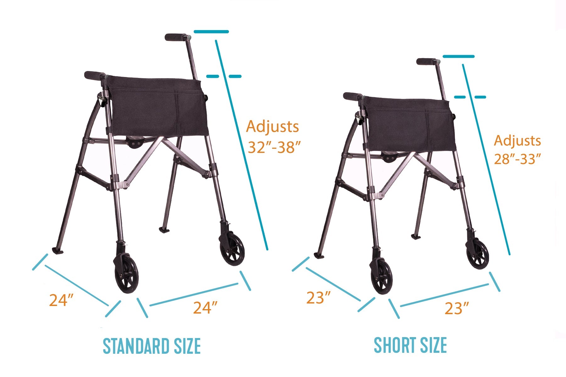Stander Ez Fold-n-Go Walker Desert Sand | Lightweight Foldable