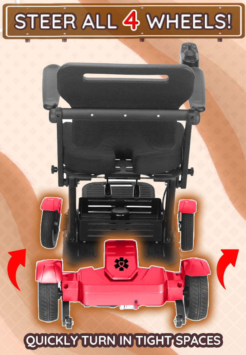 titan mobility ultra lightweight collapsible travel electric wheelchair