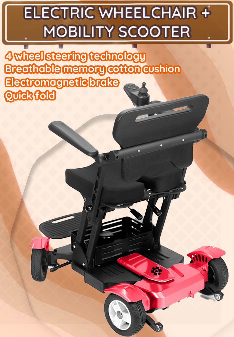 titan mobility ultra lightweight collapsible travel electric wheelchair