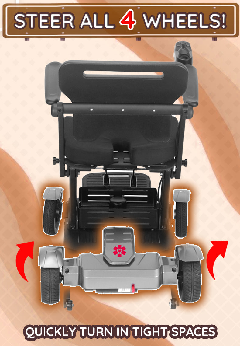 titan mobility ultra lightweight collapsible travel electric wheelchair