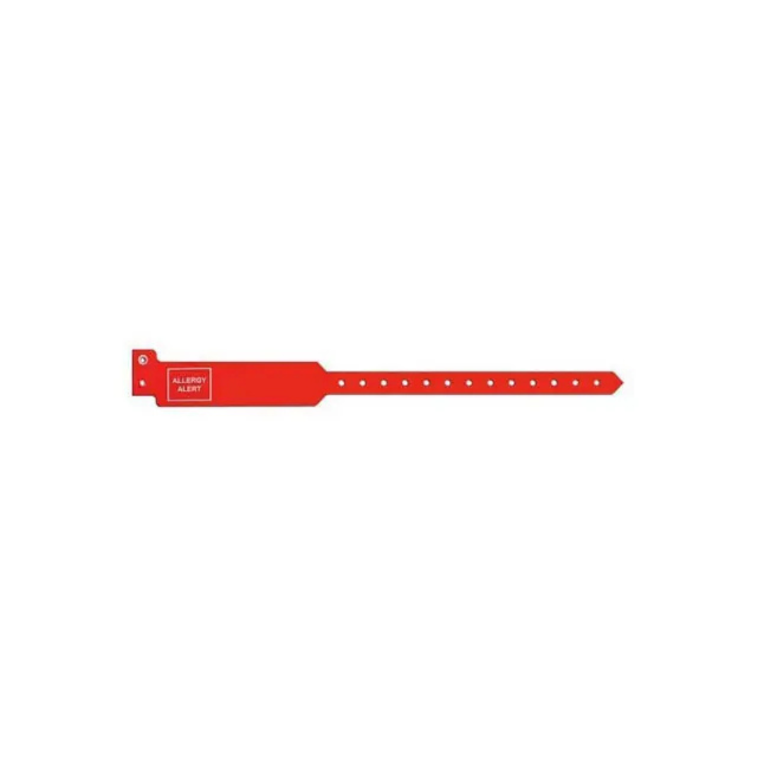 Identification Wristband Sentry Superband Alert Bands Alert Band Permanent Snap Allergy, Packaging Type- Box