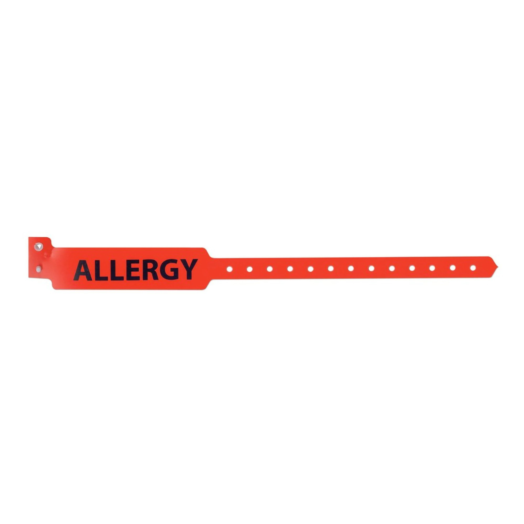 Identification Wristband Sentry Superband Alert Bands Alert Band Permanent Snap Allergy