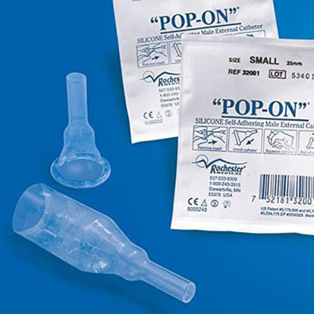 Male External Catheter Pop-On Self-Adhesive Strip Silicone Small,Packaging Type- Each
