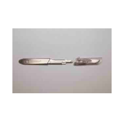 Safety Scalpel Bard Parker Conventional No. 11 Stainless Steel / Plastic Nonslip Grip Handle with Centimeter Scale Sterile Disposable