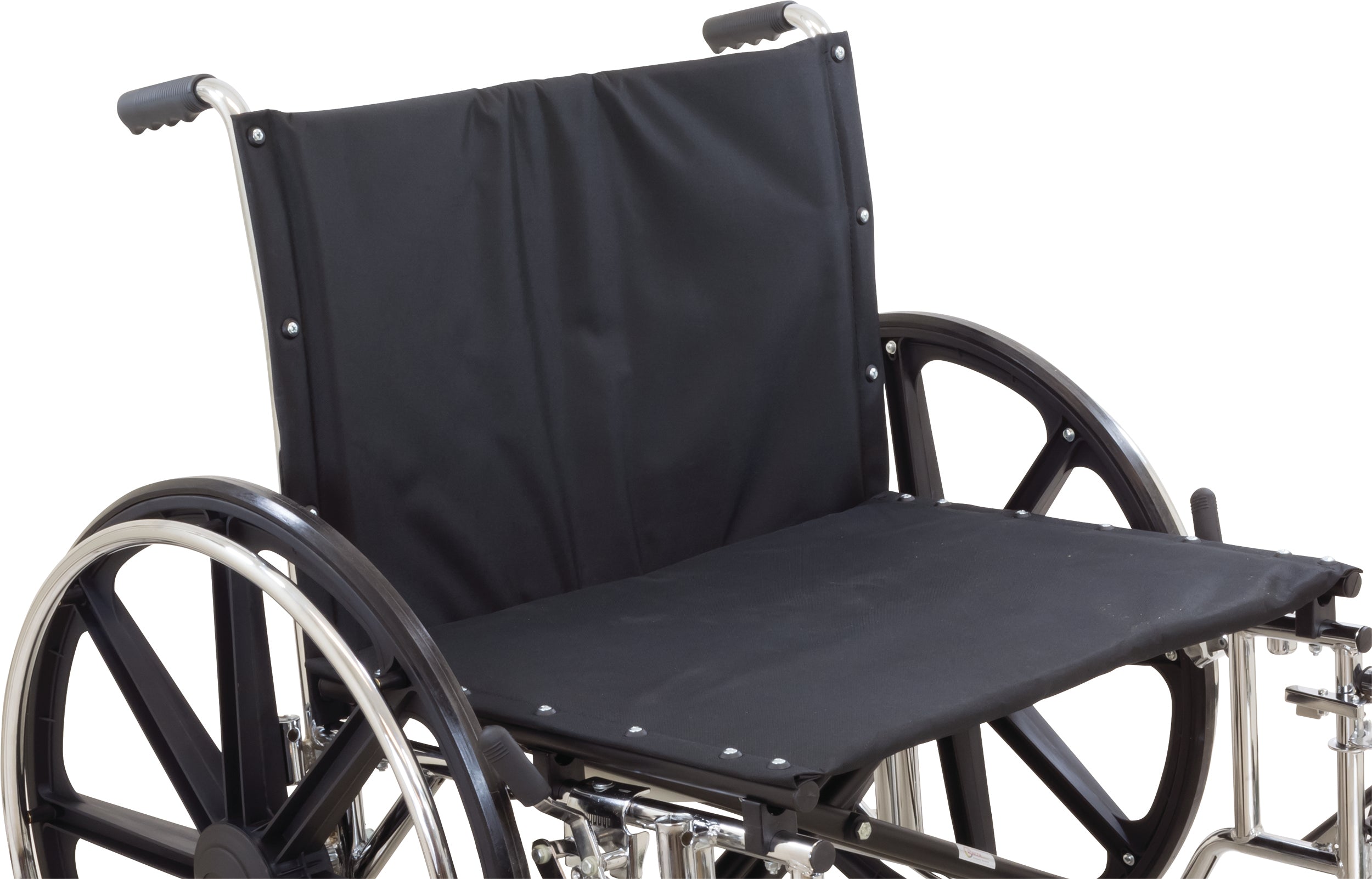 Silla de ruedas Probasics Heavy Duty K0007 con asiento desmontable de longitud de escritorio y reposapiernas, ruedas delanteras de 8" y traseras de 24", capacidad de peso de 500 lb, 28" x 20", WC72820DE