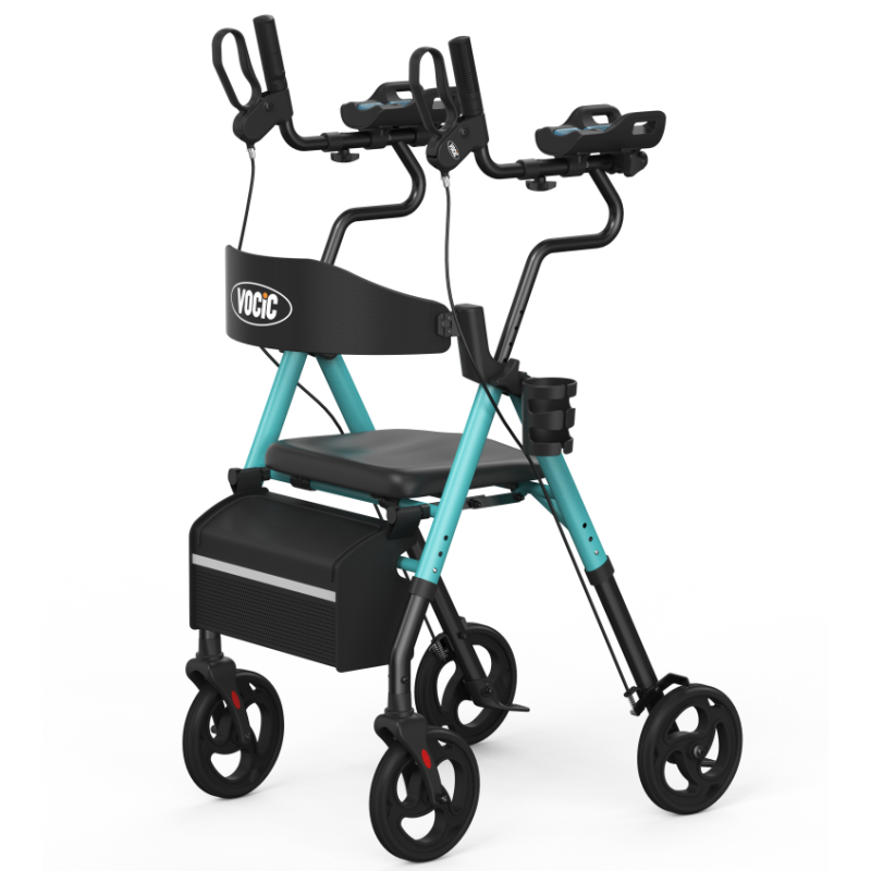 Z22 Upright Rollator Walker - Foldable, All-Terrain, for Mobility Support