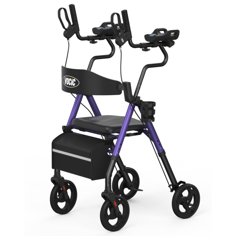 Z22 Upright Rollator Walker - Foldable, All-Terrain, for Mobility Support