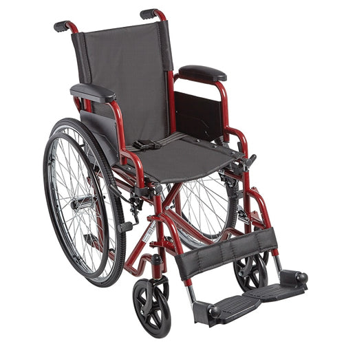 Ziggo Lightweight Wheelchair with flip-back, padded desk-length armrests