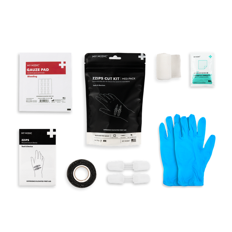 First Aid Kit My Medic MED PACKS ZZIPS Cut Kit Plastic Pouch,Packaging Type- Each