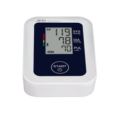Home Automatic Digital Blood Pressure Monitor A&D Medical Wide Range Nylon Cuff 22 42 cm Desk Model
