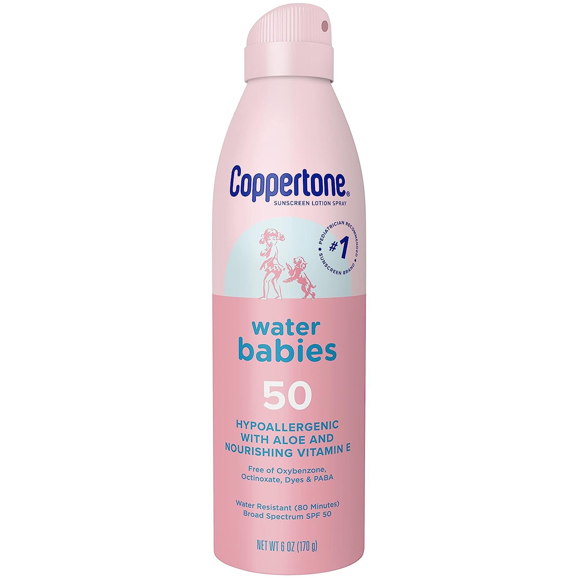 Sunscreen Coppertone Water Babies SPF 50 Liquid 6 oz. Aerosol Can