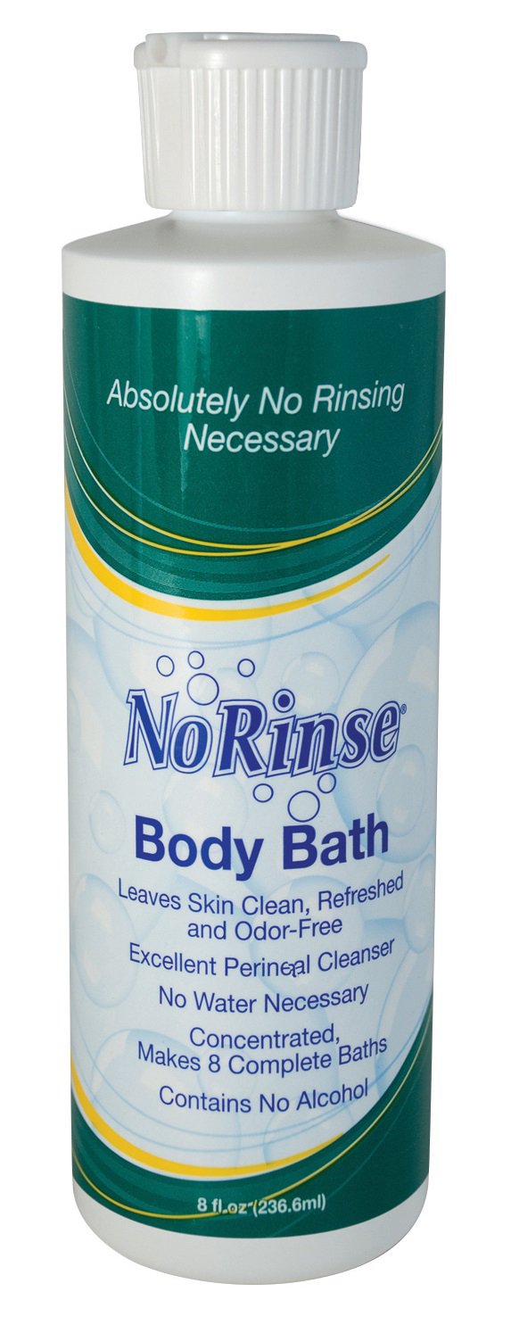 Rinse-Free Body Wash No Rinse Body Bath Liquid 8 oz. Bottle Scented